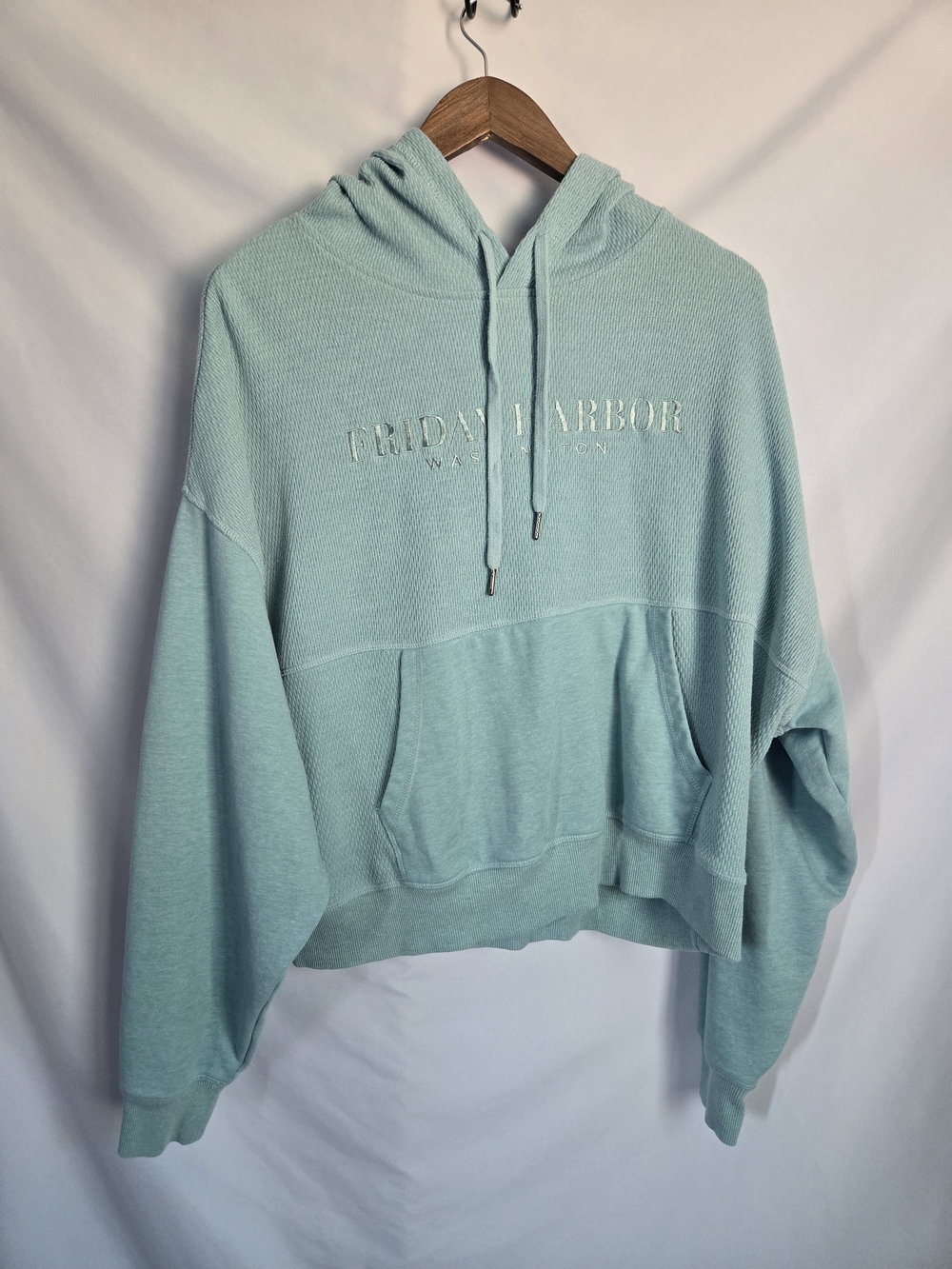 Fridays Harbor Mint Pullover Hoodie – Women’s XL, Soft Knit